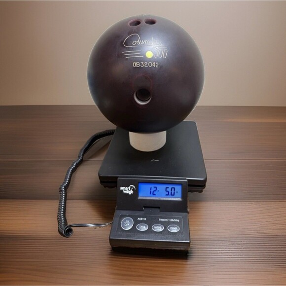 Columbia 300 Other - Columbia 300 Legend C Bowling Ball Yellow Dot 12Lb 5oz Vintage Burgundy Brown